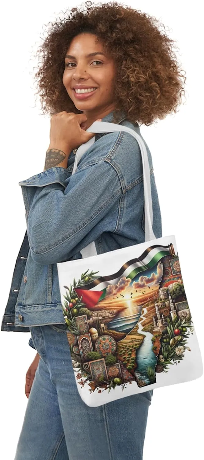 Organic Cotton Tote Bag, Free Palestine Resistance political activism, Protest tote, Activist shoulder bag