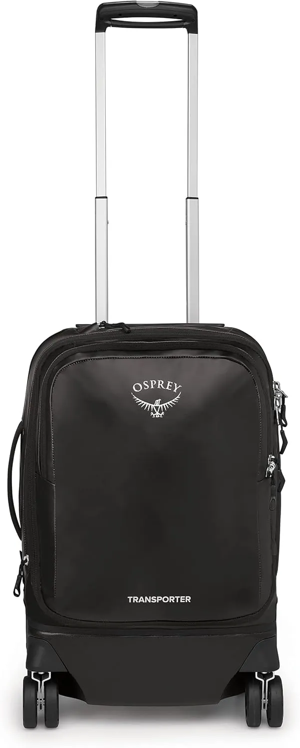 Osprey Transporter Hybrid Carry On Luggage, 4 Spinner Wheels, 22"/36L, Black