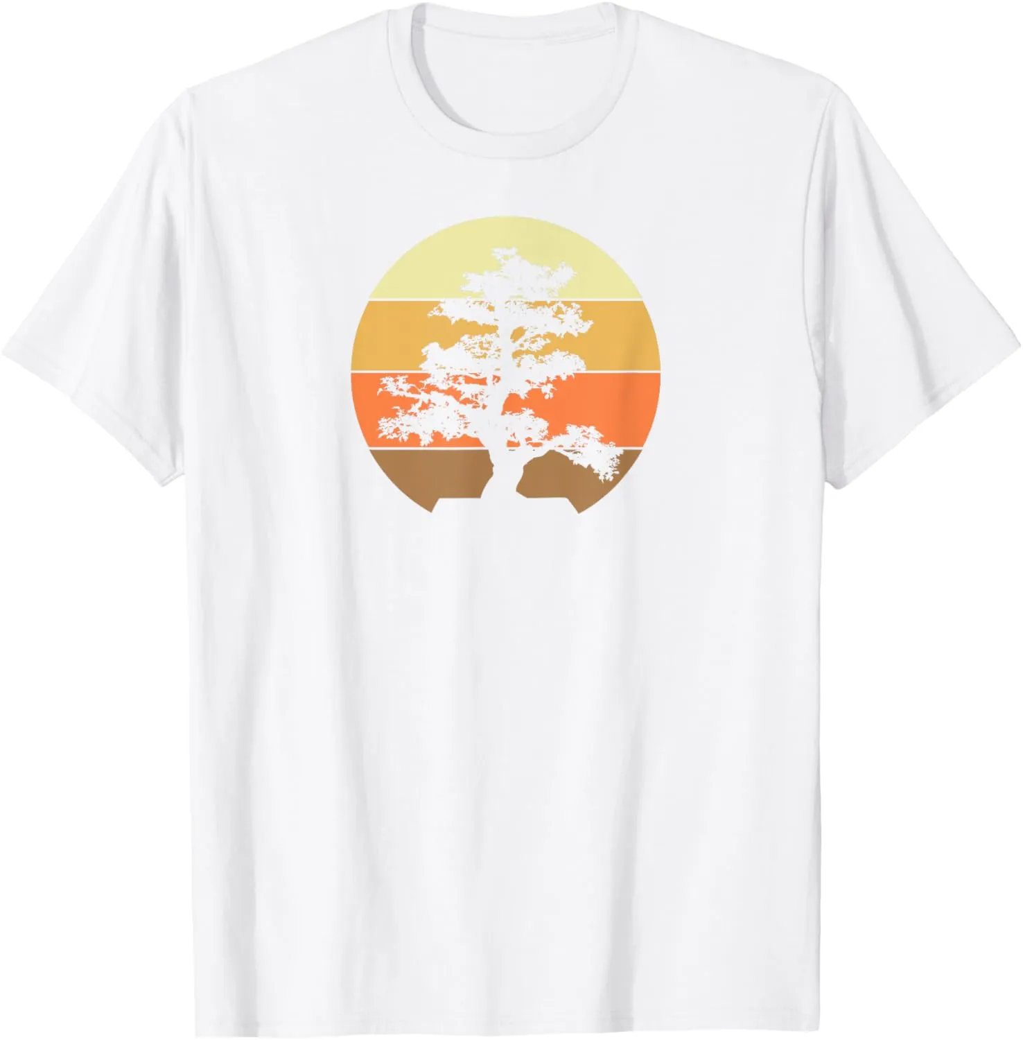 Pacific Ocean Beach Bonsai Tree Sun Retro Vintage T-Shirt T-Shirt