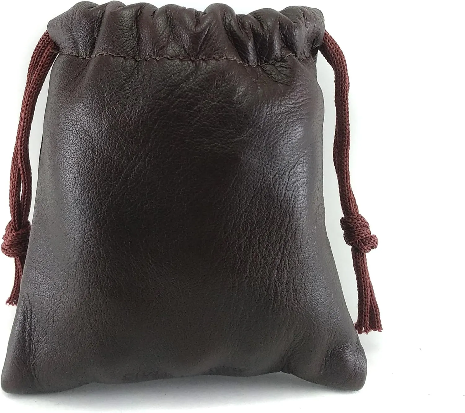 Pack of 6 Chalk Factory Lambskin Leather Drawstrings Pouch: Brown, 7cm X 9cm…