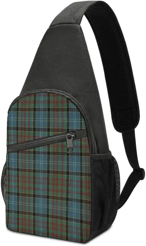 Paisley District Tartan Portable Chest Bag, Large Capacity Single Shoulder Chest Bag