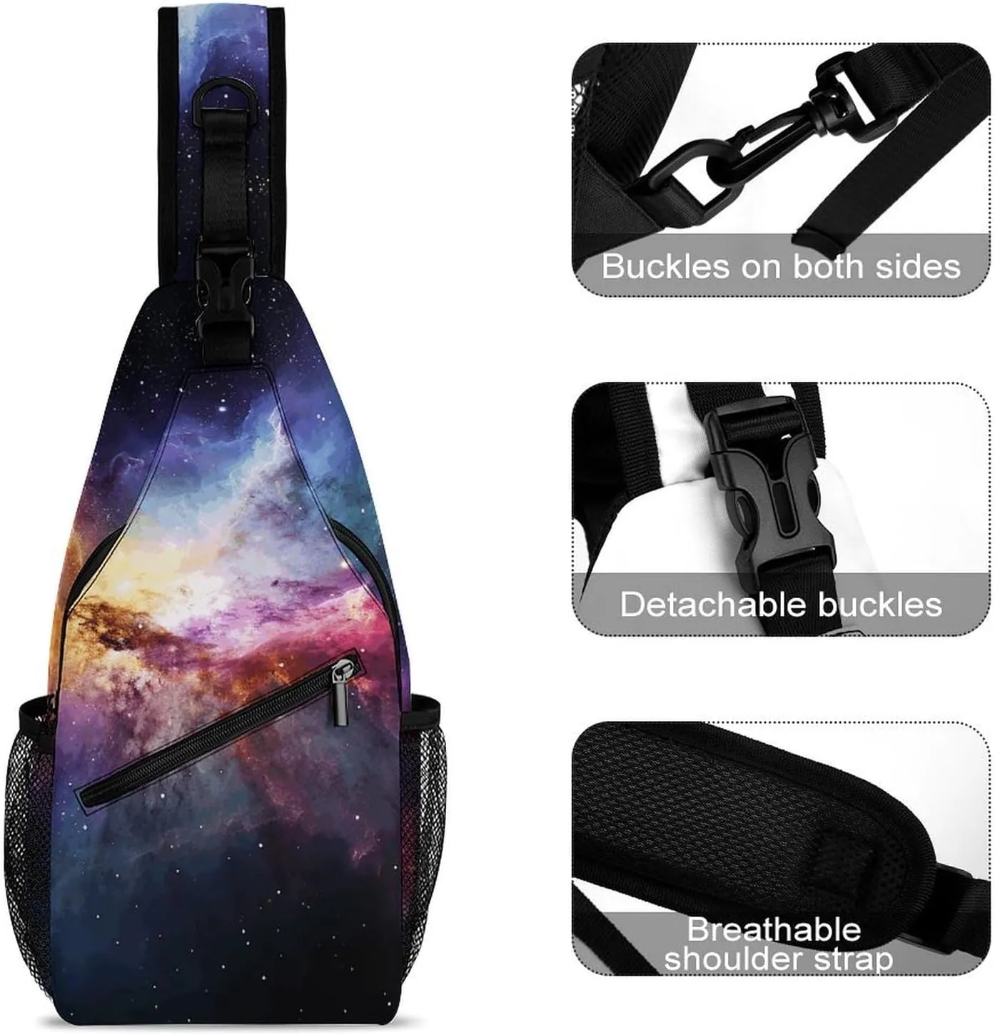 Paris Eiffel Tower Crossbody Bag, Sling Bag, Sling Backpack, Belt Bags for Travel Outdoors Hiking