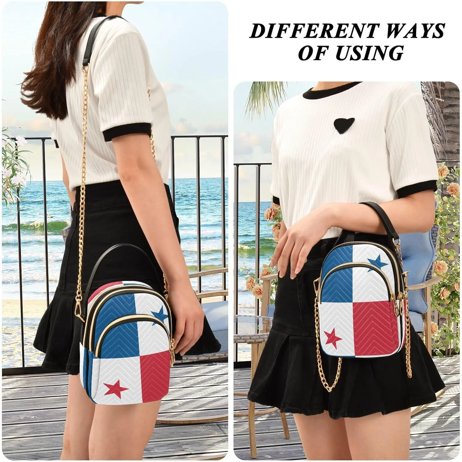 Patriot Flag Cell Phone Purse Crossbody Handbag Durable Shoulder Bag Sturdy Travel Pouch