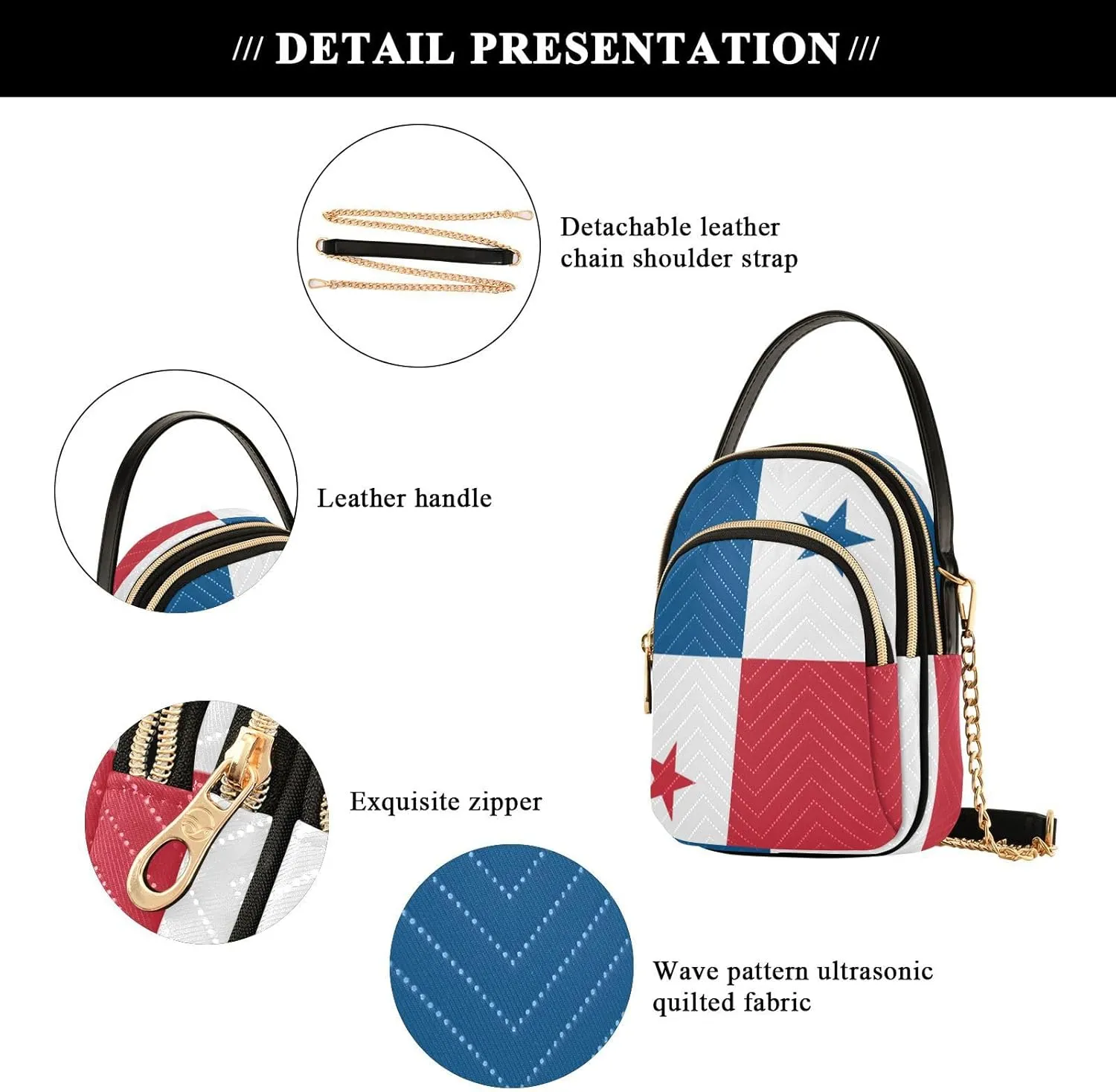 Patriot Flag Cell Phone Purse Crossbody Handbag Durable Shoulder Bag Sturdy Travel Pouch
