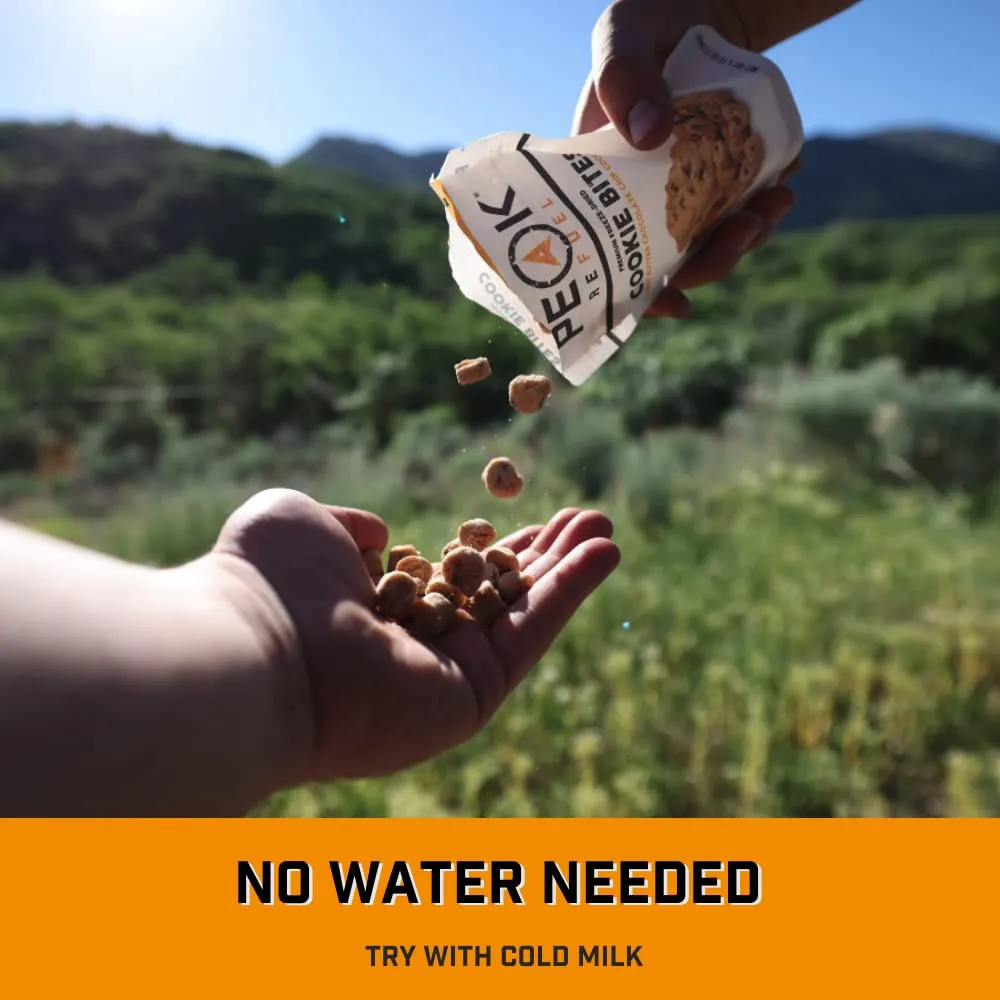 Peak Refuel Cookie Dessert Bites | Peanut Butter Chocolate Chip Cookies | Freeze Dried Backpacking and Camping Food | Tasty Trail Treat | High Protein Snack Packs (Cookie 10-Pack)