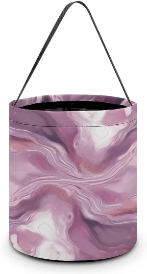 Pearl Purple Marble Halloween Tote Candy Bag Candy Basket Candy Bucket Gift Bag for Halloween Party