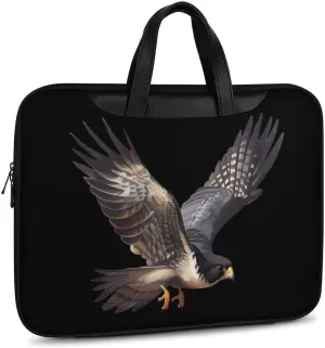 Peregrine Falcon Flying Laptop Sleeve Bag Protective Case Handbag With Shoulder Strap for Computer 10-17 Inch