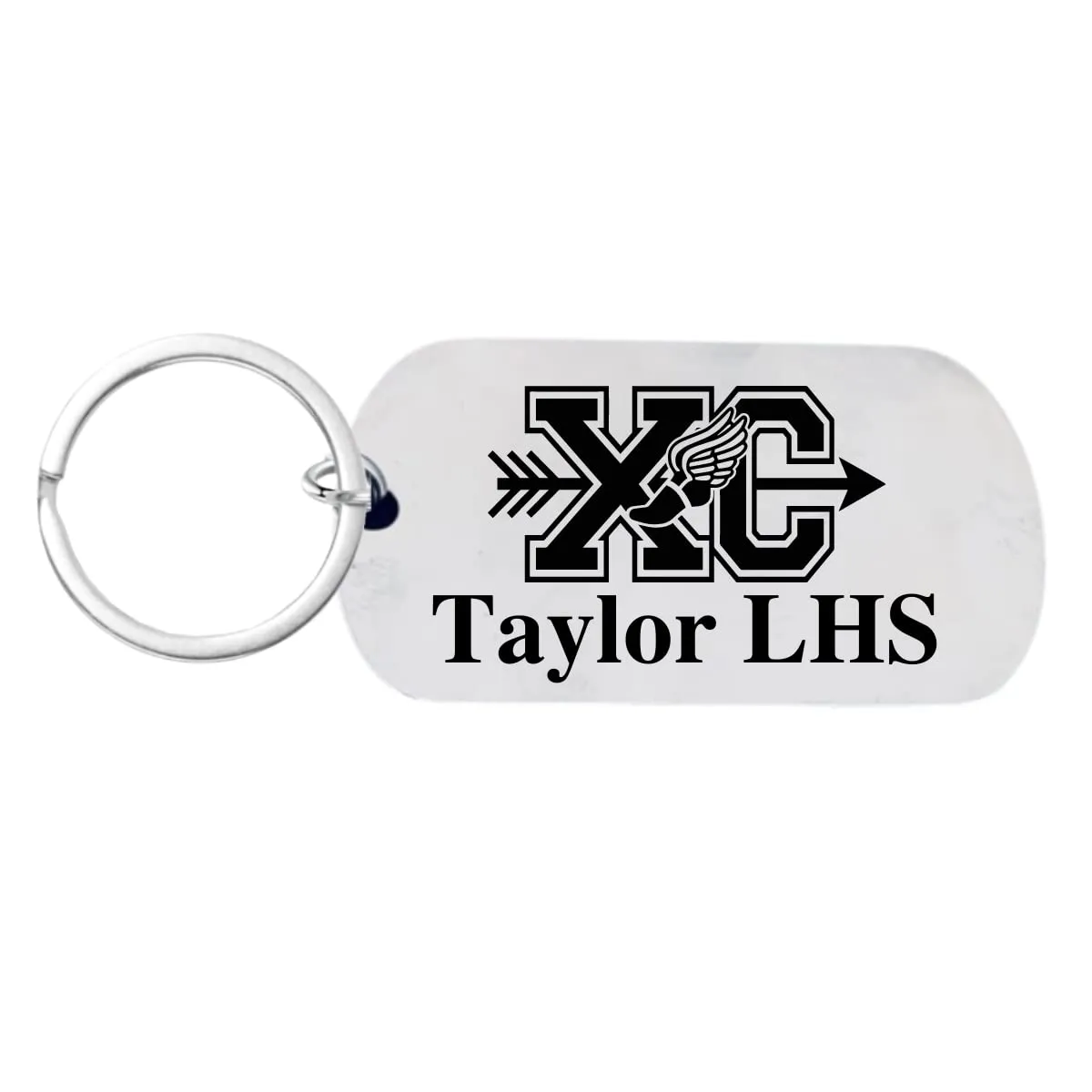 Personalized Cross Country Keychain, Stainless Steel Running Gift, Unisex Runner Jewelry, Cross Country Gift