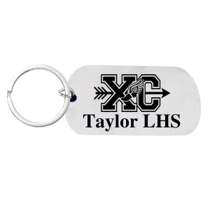 Personalized Cross Country Keychain, Stainless Steel Running Gift, Unisex Runner Jewelry, Cross Country Gift