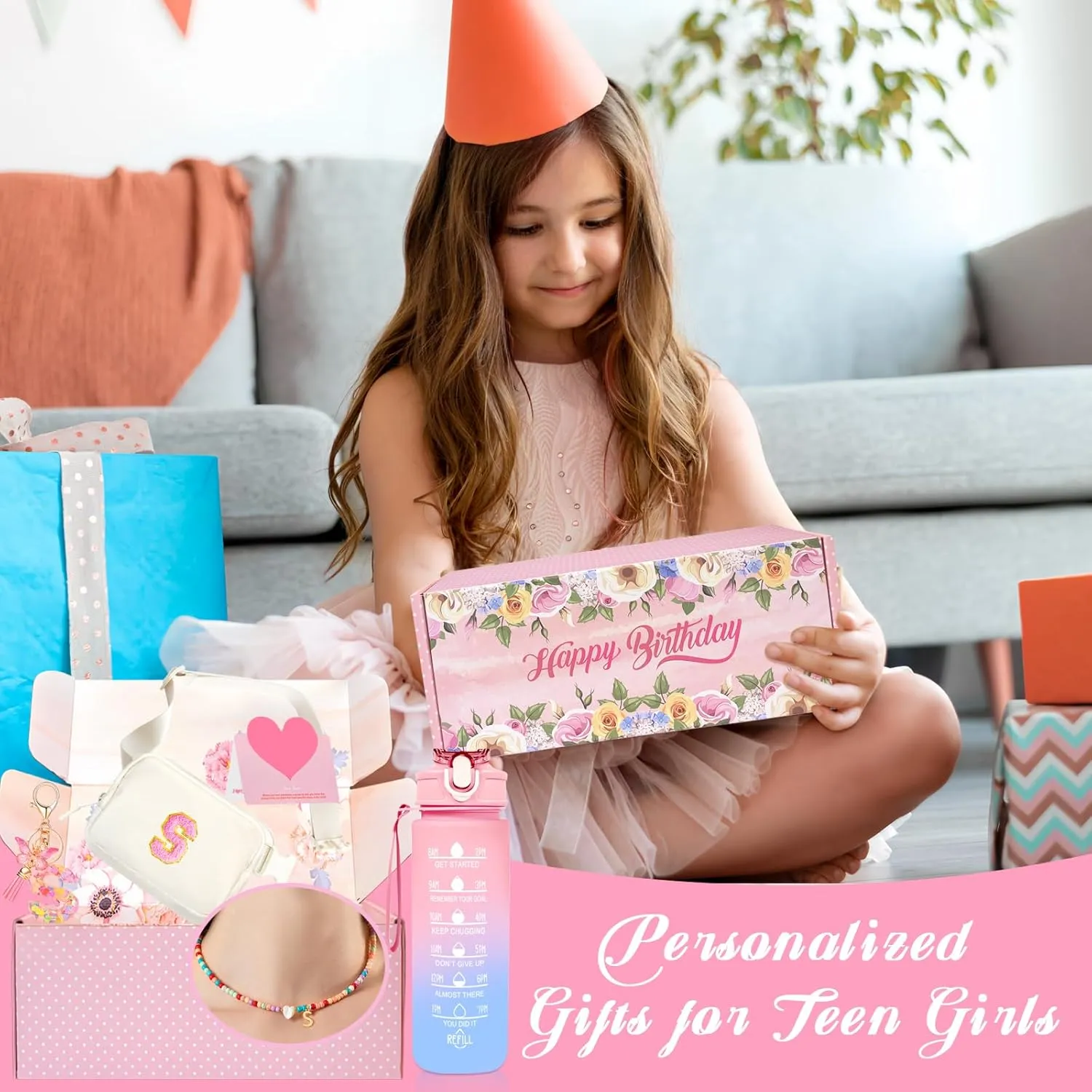 Personalized Fanny Pack for Girls, Gift Sets for Teen Girls, Birthday Gifts for 4 5 6 7 8 9 10 11 12 13 Year Old Girl, Initial Crossbody Bag Belt Bag for Girl Kids (S)