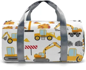 Personalized Gym Bag,Custom Name Stop Build Truck Beep Sport Duffel Bag Weekender Carry On Travel Duffel Bag