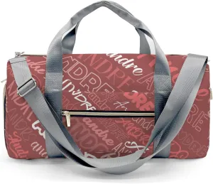 Personalized Luggage Bag Red Customized Travel Bag with Name Sports Bag Dance Bag Weekend Vacation Gym Bag