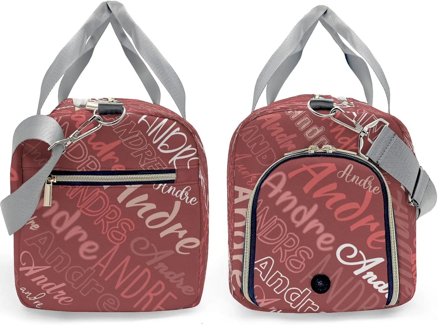 Personalized Luggage Bag Red Customized Travel Bag with Name Sports Bag Dance Bag Weekend Vacation Gym Bag