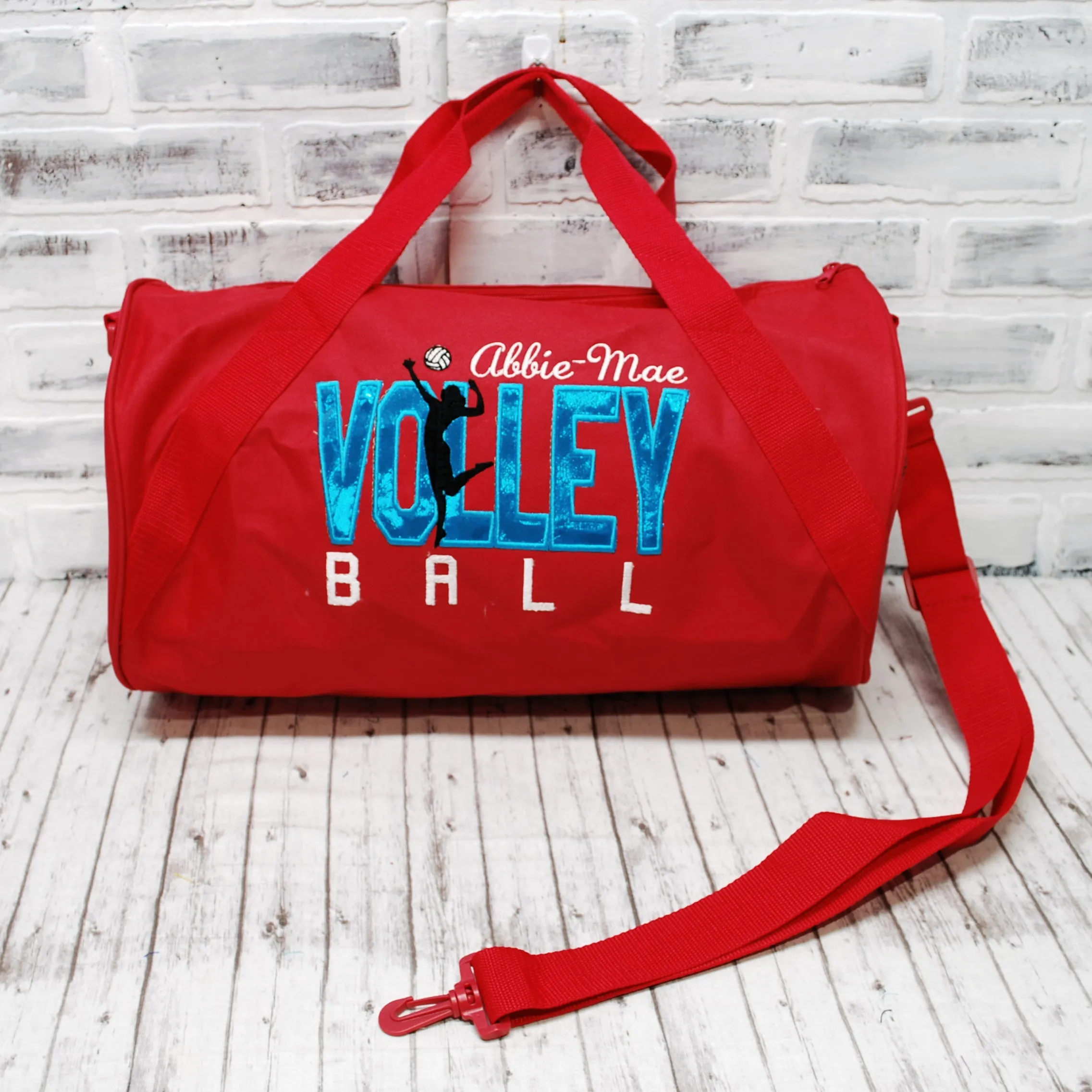 Personalized Teal with Custom Color Travel Bag