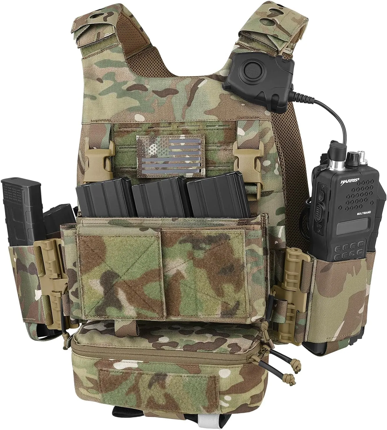 PETAC GEAR Low Profile MOLLE Vest Set for Men -Quick Release Tactical Elastic Cummerbund