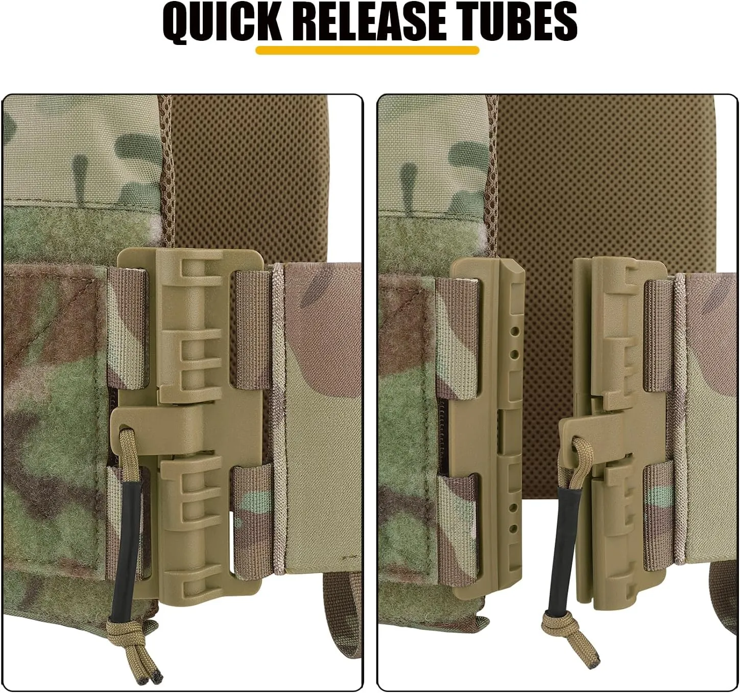 PETAC GEAR Low Profile MOLLE Vest Set for Men -Quick Release Tactical Elastic Cummerbund