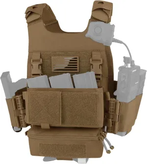 PETAC GEAR Low Profile MOLLE Vest Set for Men -Quick Release Tactical Elastic Cummerbund