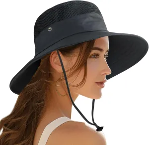 PFFY Sun Bucket Hats for Men Women 3” Wide Brim UPF 50  Fishing & Beach Hat