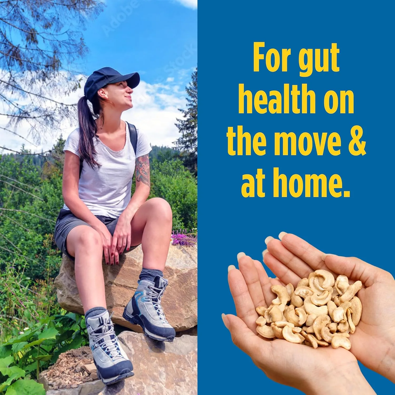 Philosopher Foods Gut Nuts - Fermented Cashews for Gut Health - Tangy, Umami, & Salty Flavors - Super Crunchy Low Carb Keto Snacks - Low Sugar Prebiotic & Postbiotic Cashew Snacks - 3oz Pouch (3 Pack)