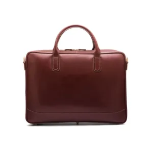 Piccadilly Leather 17" Laptop Bag - Dark Tan