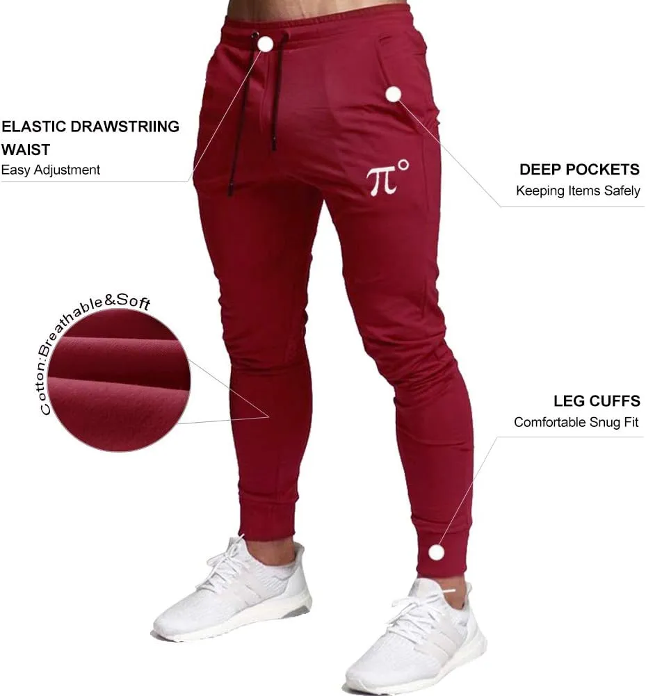 PIDOGYM Men's Slim Jogger Pants,Tapered Sweatpants for Training, Running,Workout with Elastic Bottom