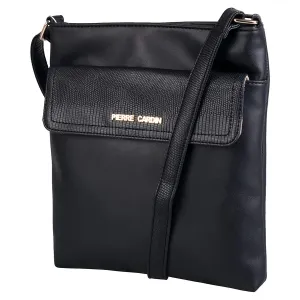 Pierre Cardin Londi Textured Trim Crossbody | Black