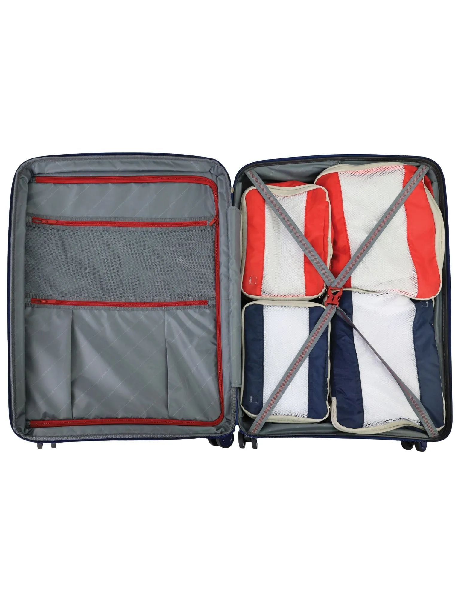 Pierre Cardin Normandy 77cm LARGE Hard Shell Suitcase in Navy