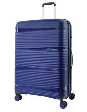 Pierre Cardin Normandy 77cm LARGE Hard Shell Suitcase in Navy