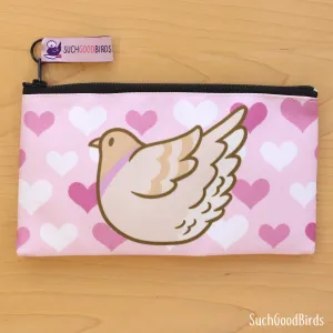 Pigeons Pink Pencil Pouch