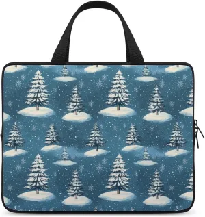 Pine Tree Snow Laptop Bag Laptop Case Computer Messenger Bag with Adjustable Shoulder Strap