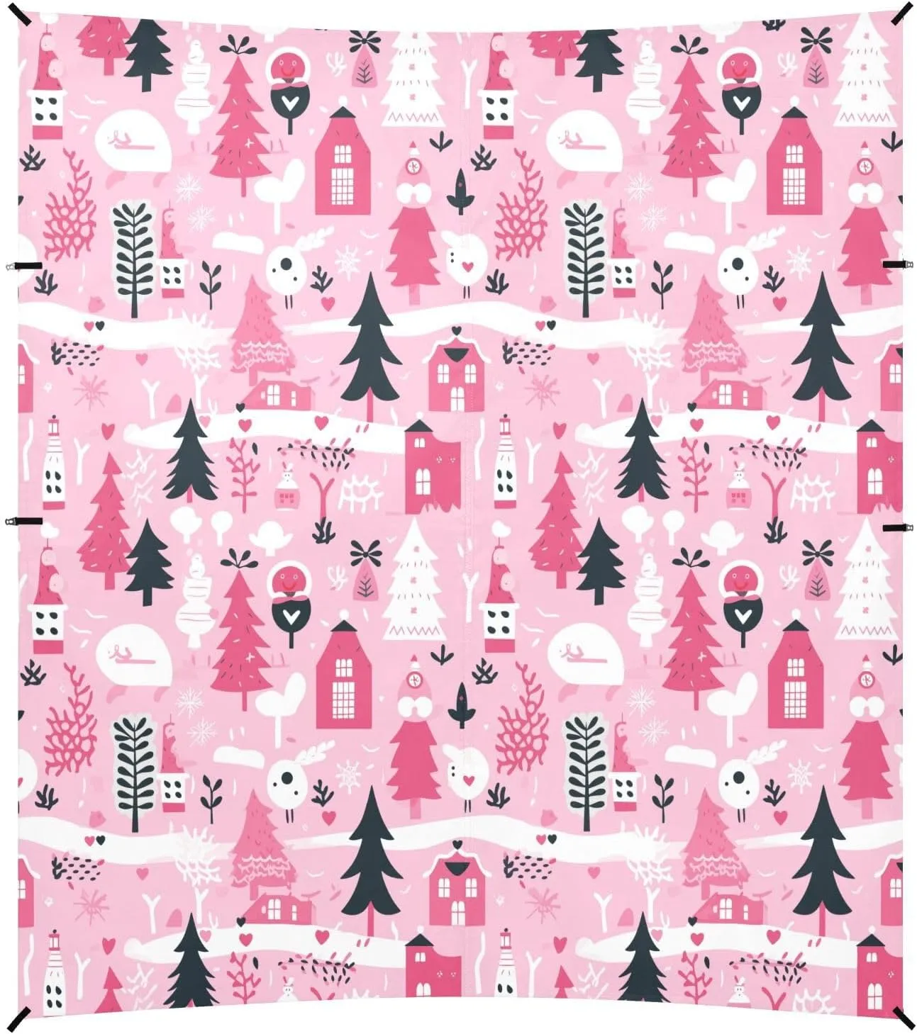 Pink Christmas Tree Beach Tent Camping Sun Shelters Portable Outdoor Canopy Sun Shade for Camping Trips Fishing Backyard Fun or Picnics Easy Setup with Carrying Bag