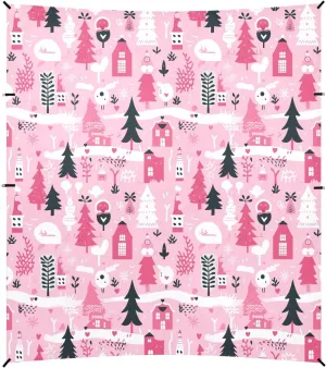 Pink Christmas Tree Beach Tent Camping Sun Shelters Portable Outdoor Canopy Sun Shade for Camping Trips Fishing Backyard Fun or Picnics Easy Setup with Carrying Bag