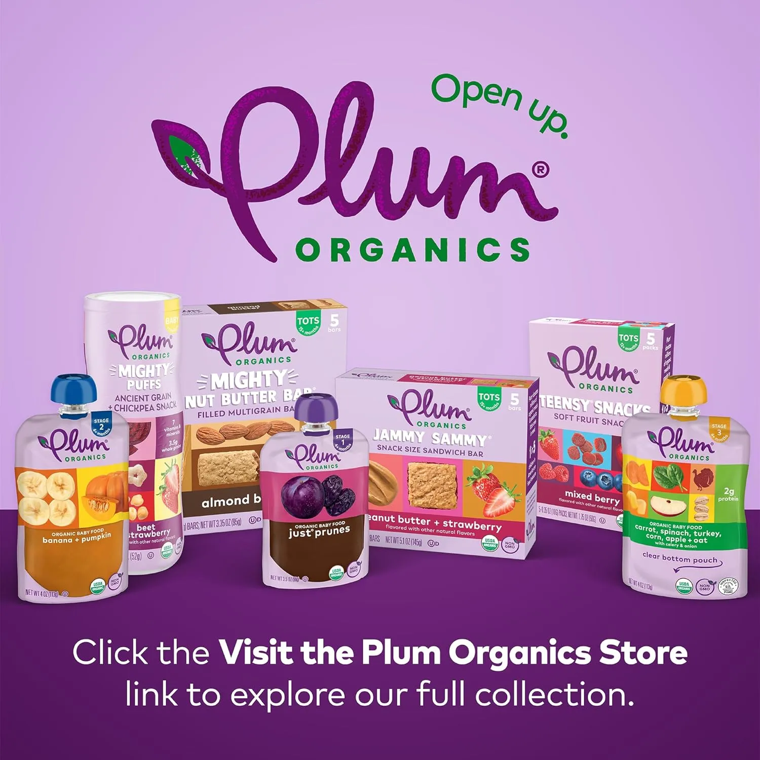 Plum Organics Mighty 4 Organic Toddler Food - Variety Pack - 4 oz Pouch (Pack of 12) - Organic Fruit and Vegetable Toddler Food Pouch