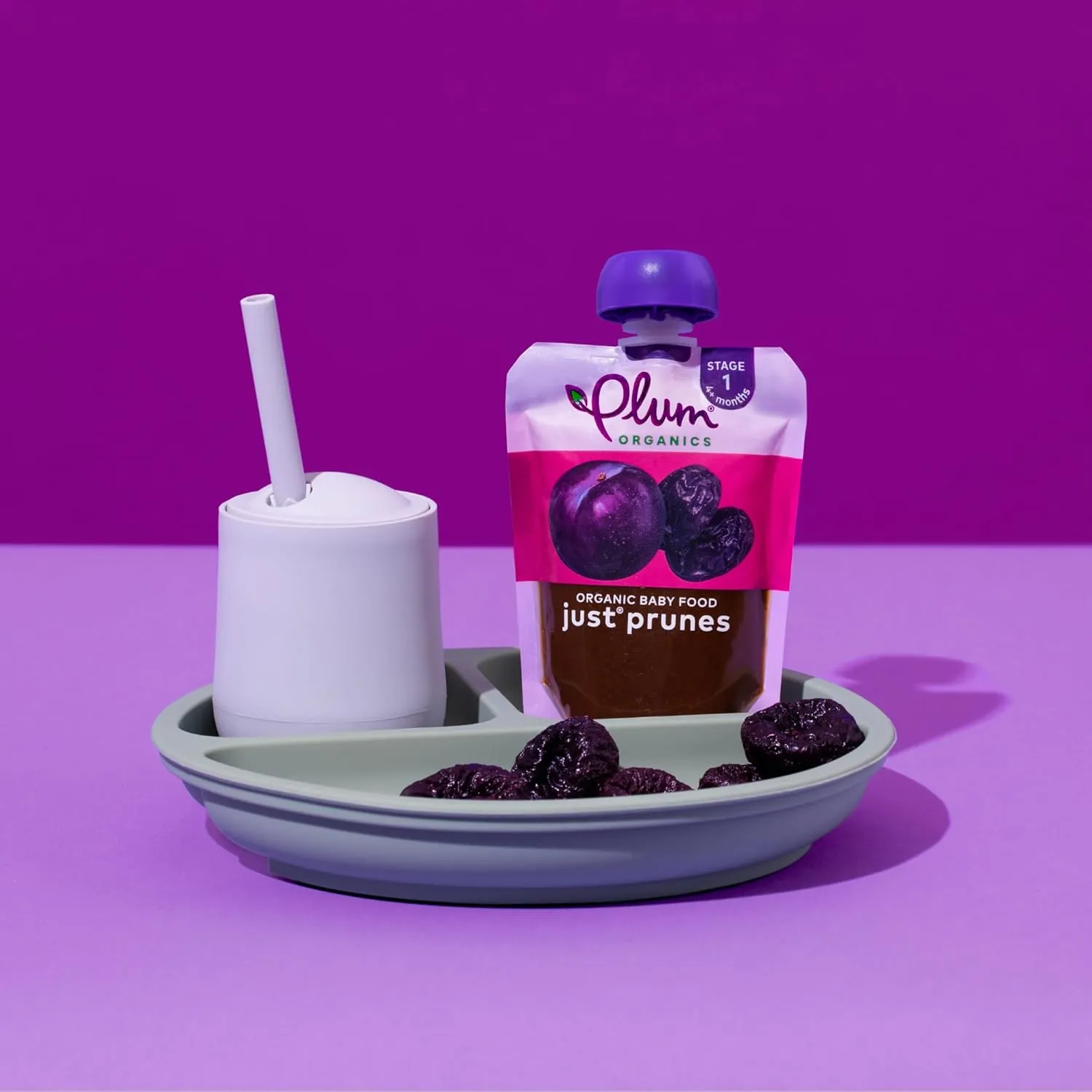 Plum Organics Stage 1 Organic Baby Food, Prune Puree, 3.5 Ounce Pouch (Pack of 12)