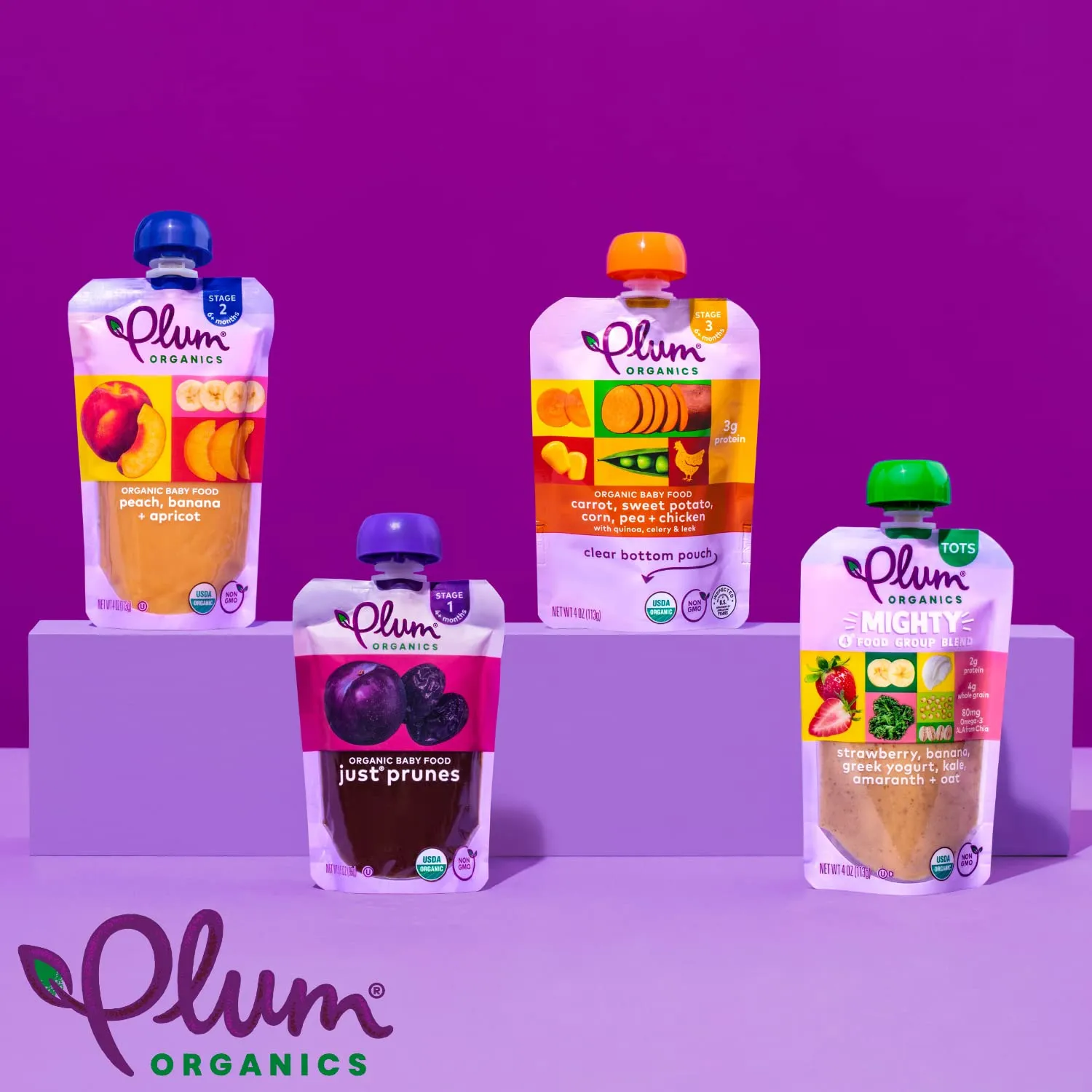 Plum Organics Stage 1 Organic Baby Food, Prune Puree, 3.5 Ounce Pouch (Pack of 12)