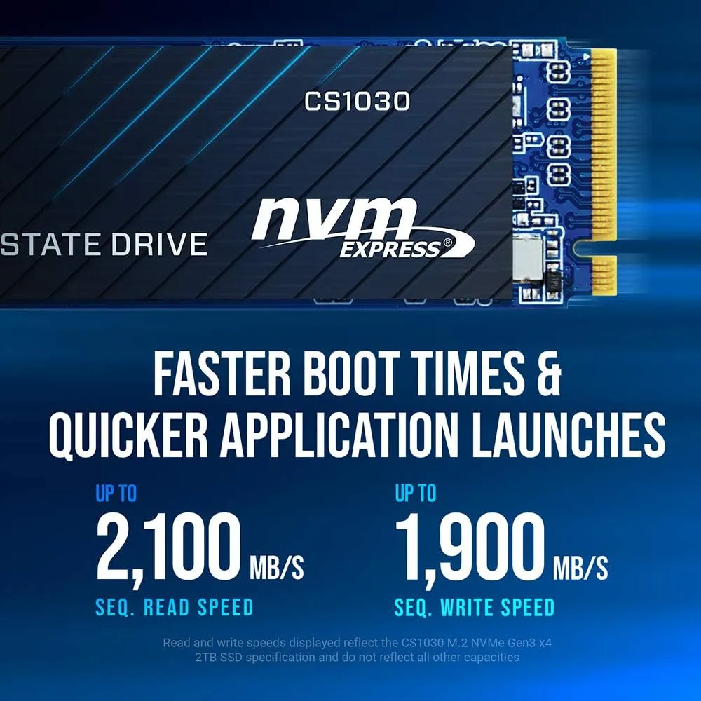 PNY CS1030 1TB M.2 NVMe PCIe Gen3 x4 Internal Solid State Drive (SSD) - M280CS1030-1TB-RB