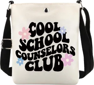 POFULL Counselor Gift School Psychologist Gift Cool School Counselor Club Crossbody Bag
