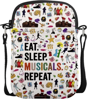 POFULL Musical Acting Gift Musical Theatre Lover Gift Musicals Crossbody Bag