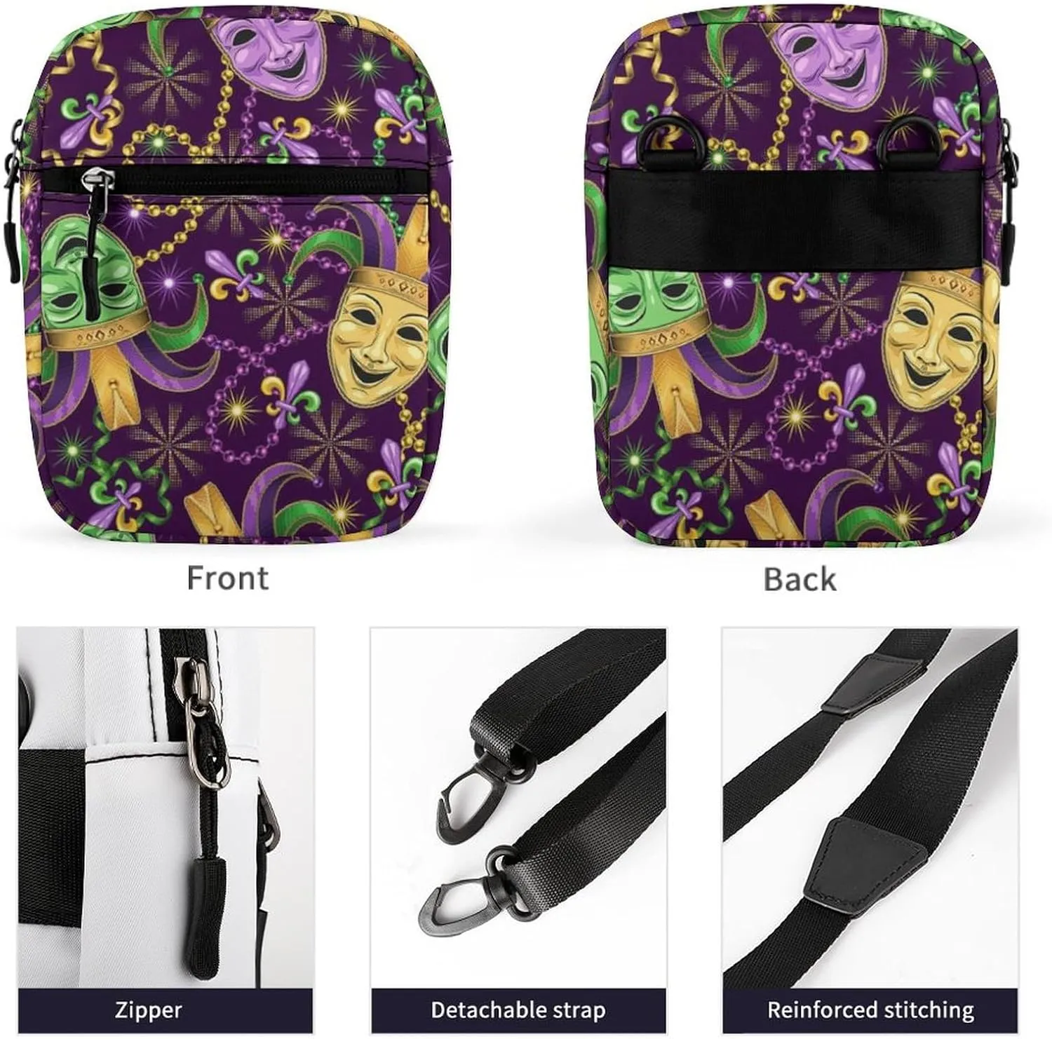 Portable Small Crossbody Bag for Women Men, Casual Mini Cell-phone Pouch Travel Shoulder Bag