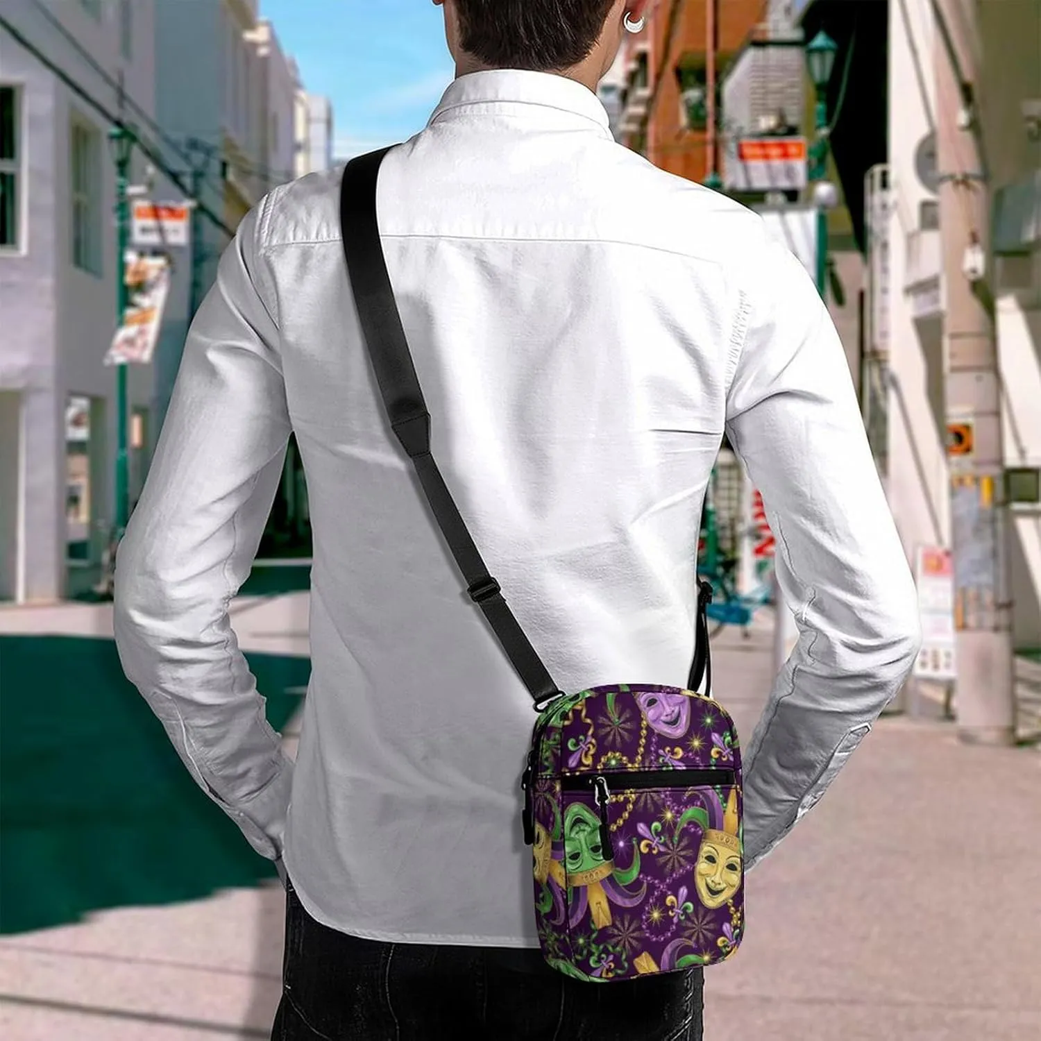 Portable Small Crossbody Bag for Women Men, Casual Mini Cell-phone Pouch Travel Shoulder Bag
