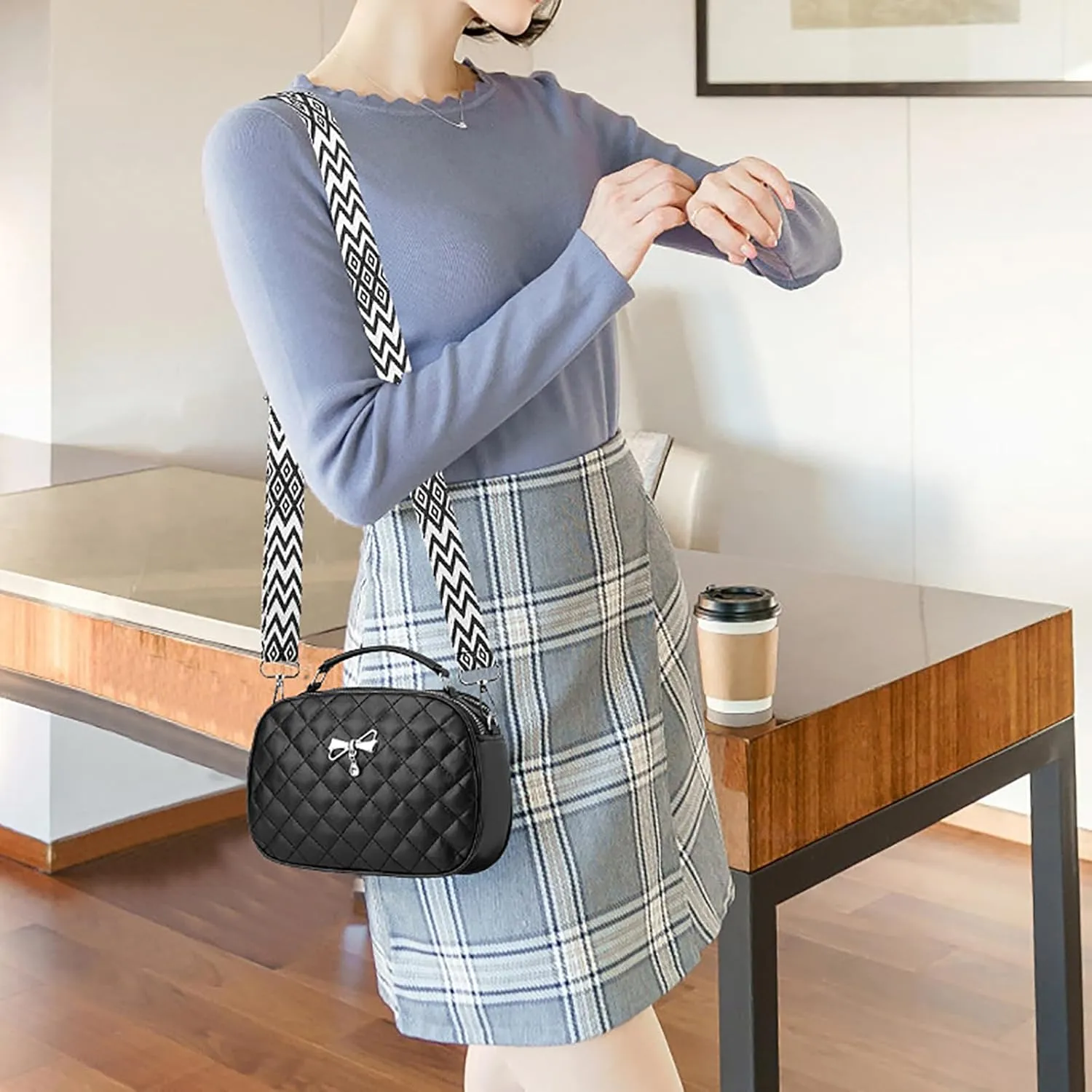 PORT&LOTUS Small Handbags for Women Fashion Top-handle Women's Bags Crossbody Purses for Women