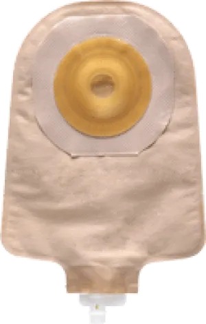Premier One-Piece Urostomy Pouch, Pre-Cut Stoma Opening 1-1/8" (29mm), Beige 9" (23cm) - Box of 5