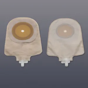 Premier One-Piece Urostomy Pouch, Pre-Cut Stoma Opening 1-3/4" (44mm), Beige 9" (23cm) - Box of 5