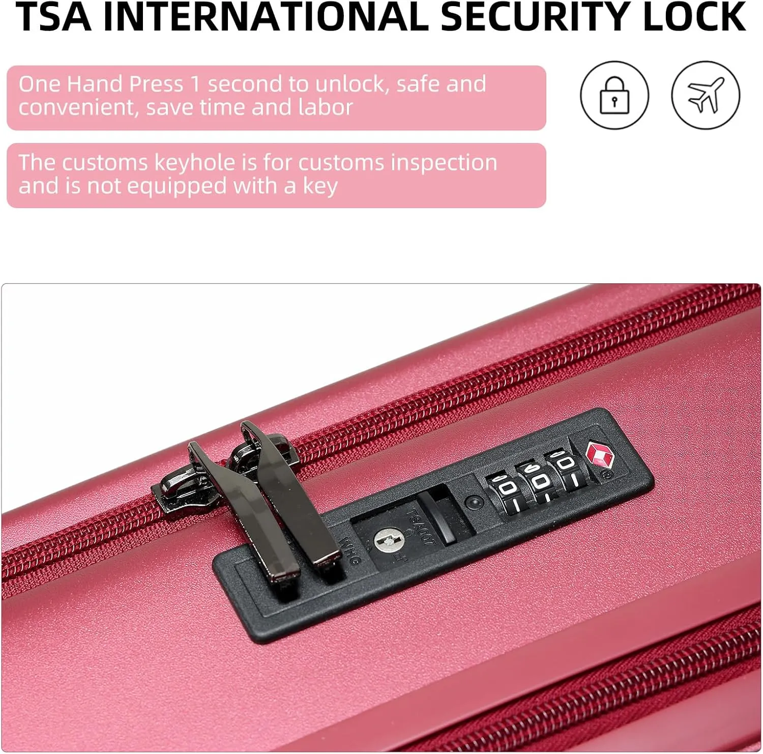 Premium Carry On Luggage, 20 Inch Top Opening Aluminum Frame Lightweight Airline Approved ABS PC Hard Shell Suitcases with Silent Wheels, TSA Lock, Front Pocket and Wet-dry Separated Six-piece Set