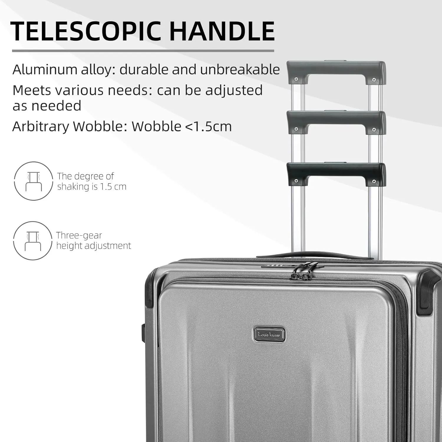 Premium Carry On Luggage, 20 Inch Top Opening Aluminum Frame Lightweight Airline Approved ABS PC Hard Shell Suitcases with Silent Wheels, TSA Lock, Front Pocket and Wet-dry Separated Six-piece Set