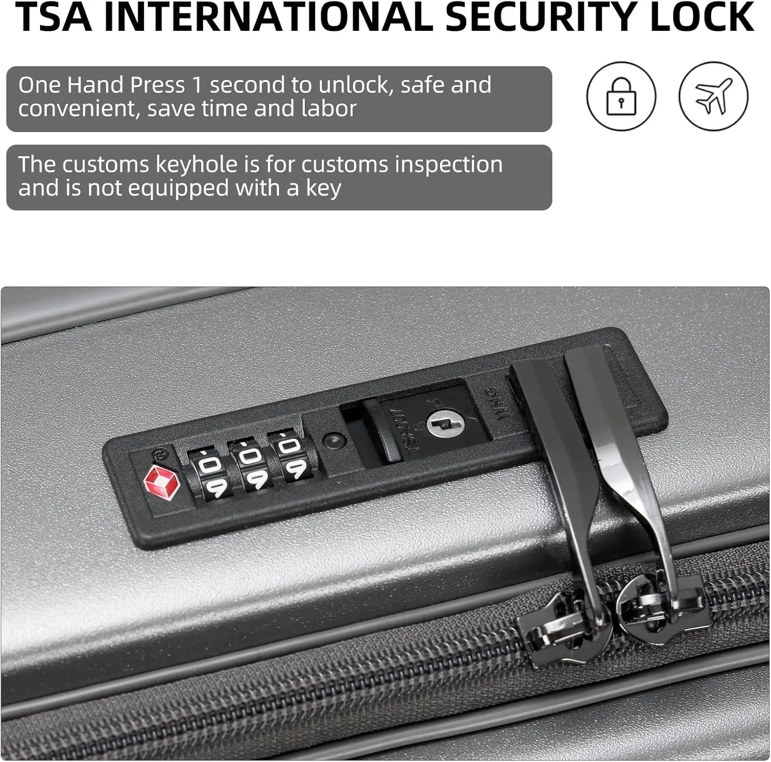 Premium Carry On Luggage, 20 Inch Top Opening Aluminum Frame Lightweight Airline Approved ABS PC Hard Shell Suitcases with Silent Wheels, TSA Lock, Front Pocket and Wet-dry Separated Six-piece Set