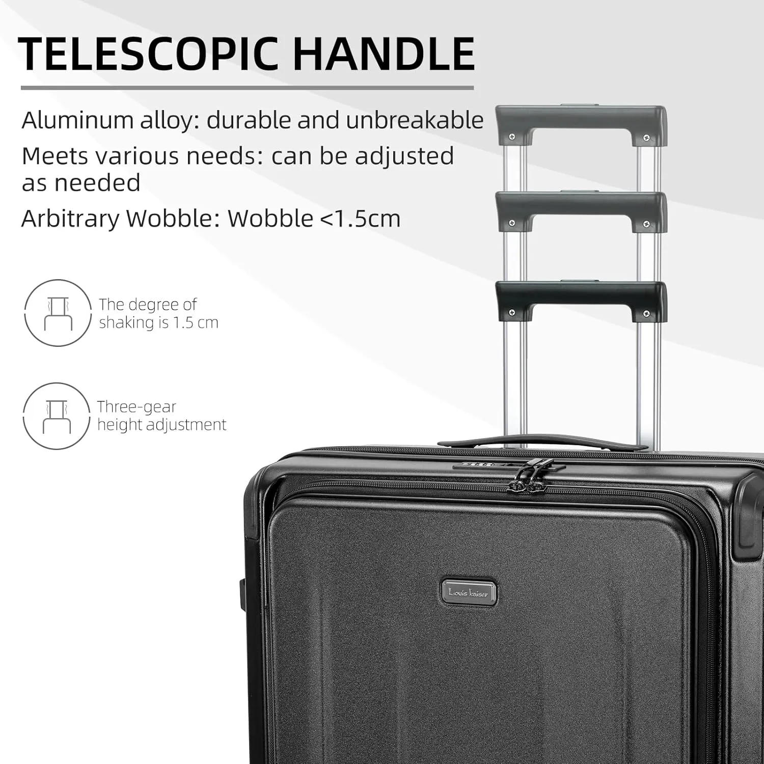 Premium Carry On Luggage, 20 Inch Top Opening Aluminum Frame Lightweight Airline Approved ABS PC Hard Shell Suitcases with Silent Wheels, TSA Lock, Front Pocket and Wet-dry Separated Six-piece Set