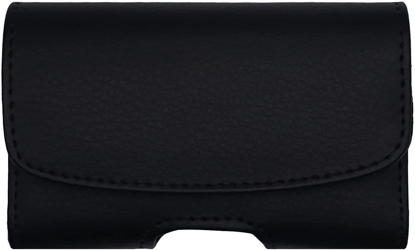 Premium Plus Size Pouch case,(Magnet Closure) for Medtronic Insulin Pumps with Silicone Cover(Case) On (H1/L/Black)