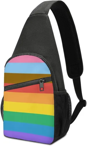 Progress Flag Rainbow Colours Unisex Chest Bag