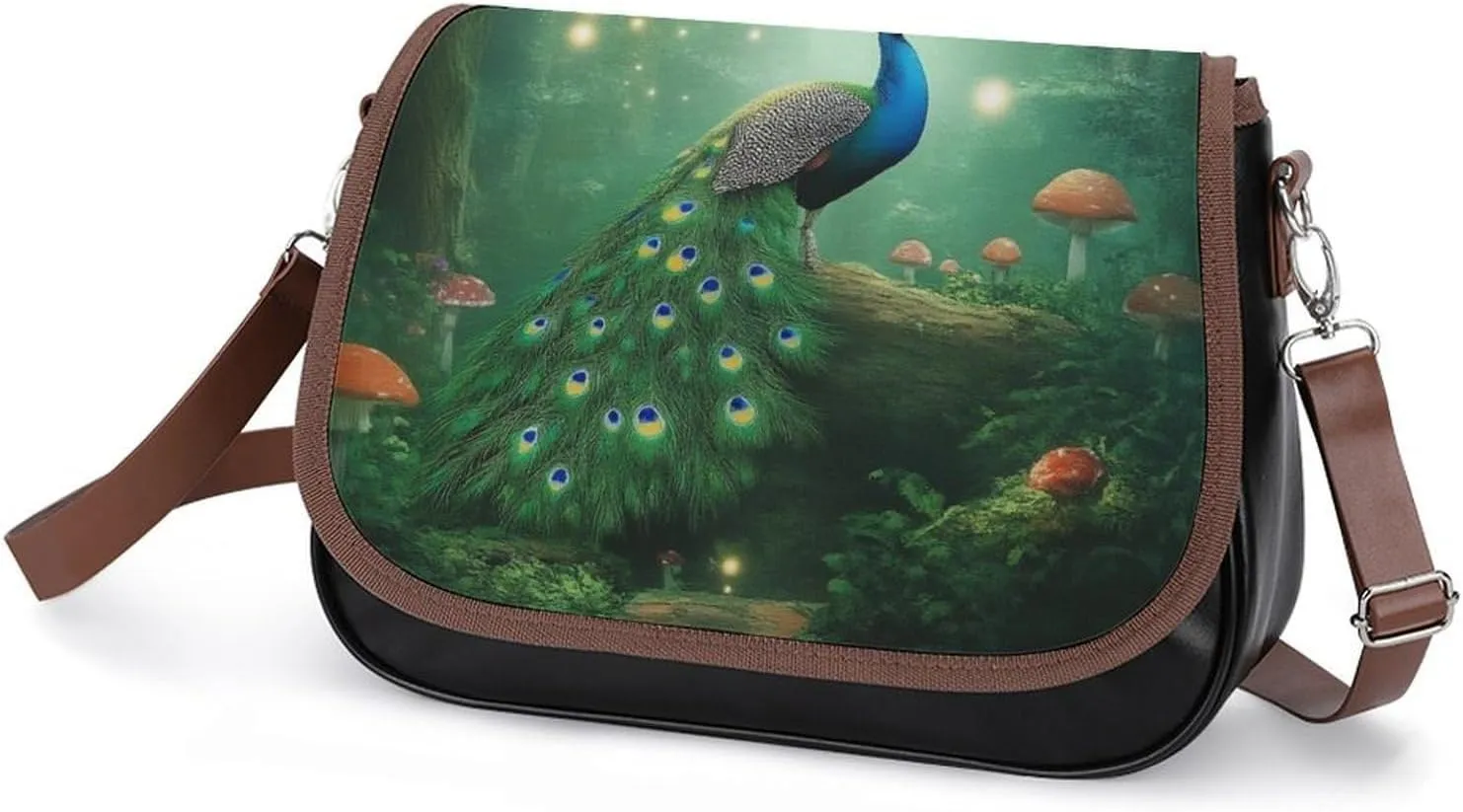 PU Leather Small Crossbody Bag, Waterproof Shoulder Bag Travel Cellphone Purse Handbag